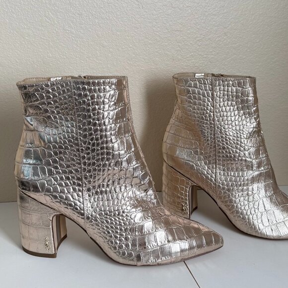 Sam Edelman Gold Hilty Boots 8 - Picture 2 of 4